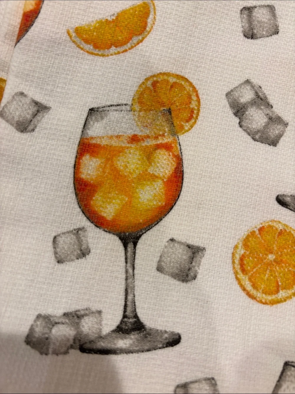 Orange Mimosa Cocktail Kitchen Towels - Set of 2 NWT Bliss Studio Cotton 18”x28”